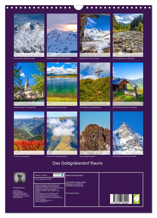 Produktbild: Das Goldgr&auml;berdorf Rauris (Wandkalender 2026 DIN A3 hoch), CALVENDO Monatskalender