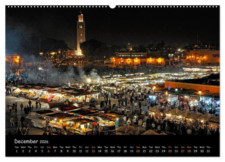 Produktbild: Impressions of Morocco 2026 (High Quality Premium Wall Calendar 2026 DIN A2 landscape),CALVENDO 12 Month Wall Calendar