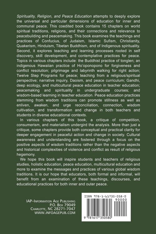 Produktbild: Spirituality, Religion, and Peace Education (PB)