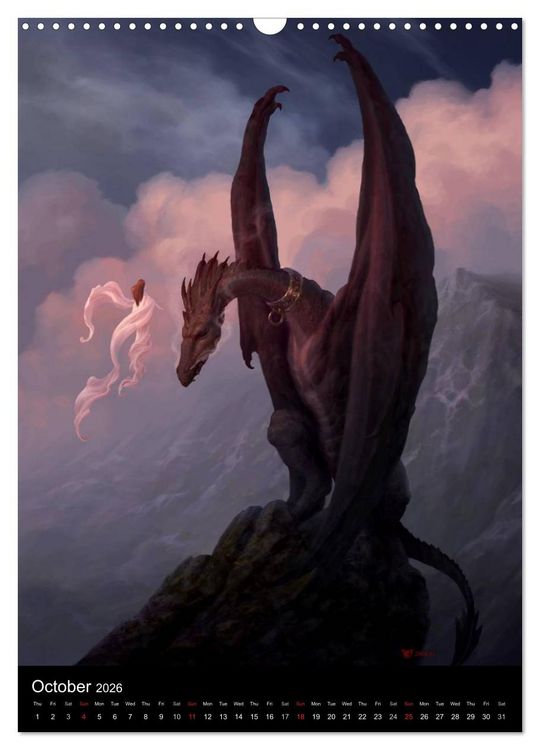 Produktbild: INNERSCAPES Fantasy Paintings by Christophe Vacher (Wall Calendar 2026 DIN A3 portrait), CALVENDO 12 Month Wall Calendar