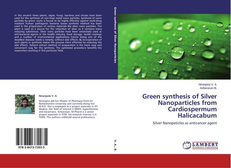 Produktbild: Green synthesis of Silver Nanoparticles from Cardiospermum Halicacabum
