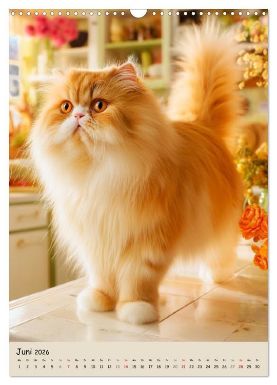 Produktbild: Perserkatzen. Zauberhafte Langhaar-Divas in Szene gesetzt (Wandkalender 2026 DIN A3 hoch), CALVENDO Monatskalender