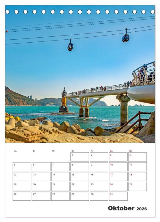 Produktbild: Busan - Reiseplaner (Tischkalender 2026 DIN A5 hoch), CALVENDO Monatskalender