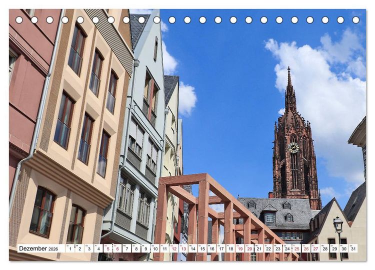 Produktbild: Frankfurt am Main die neue Altstadt vom Taxifahrer Petrus Bodenstaff (Tischkalender 2026 DIN A5 quer), CALVENDO Monatskalender