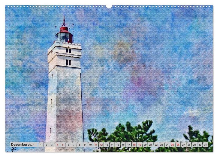 Produktbild: D&auml;nemark - Sch&ouml;nheiten J&uuml;tlands in feinen Aquarellfarben (hochwertiger Premium Wandkalender 2027 DIN A2 quer), Kunstdruck in Hochglanz