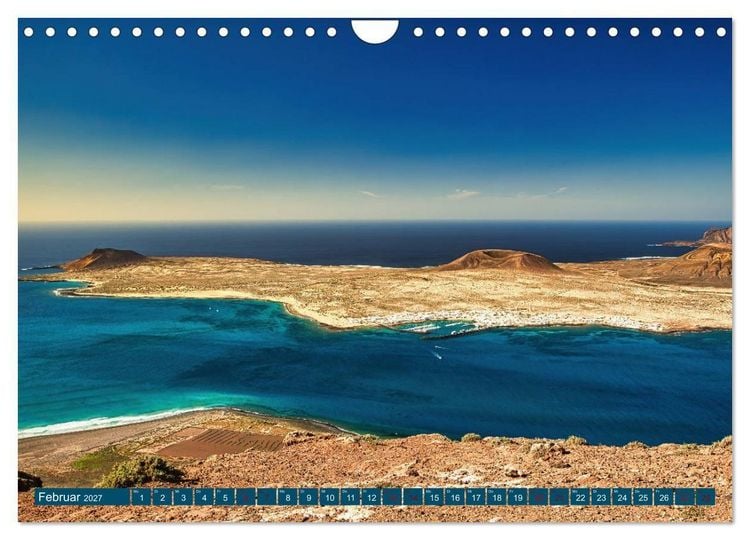 Produktbild: Idyllische Vulkaninsel Lanzarote (Wandkalender 2027 DIN A4 quer), CALVENDO Monatskalender