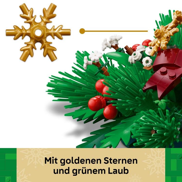 Produktbild: LEGO 40743 Weihnachtsgesteck, Spielzeug f&uuml;r M&auml;dchen und Jungen, DIY Set