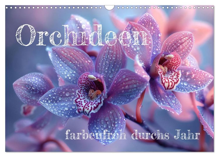 Produktbild: Orchideen - farbenfroh durchs Jahr (Wandkalender 2026 DIN A3 quer), CALVENDO Monatskalender