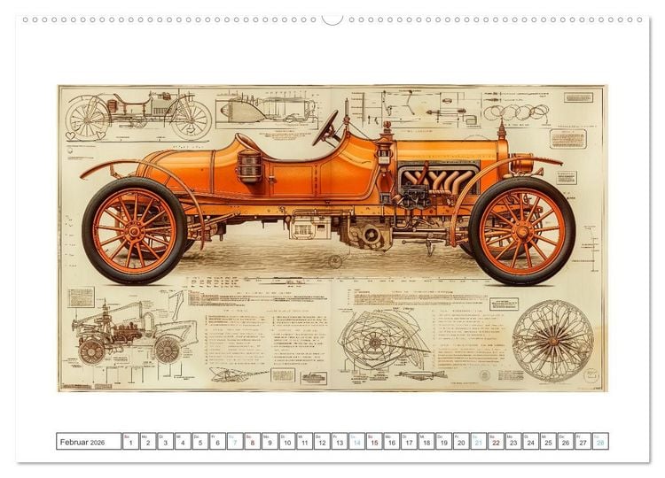 Produktbild: Fantastische Oldtimer (hochwertiger Premium Wandkalender 2026 DIN A2 quer), Kunstdruck in Hochglanz