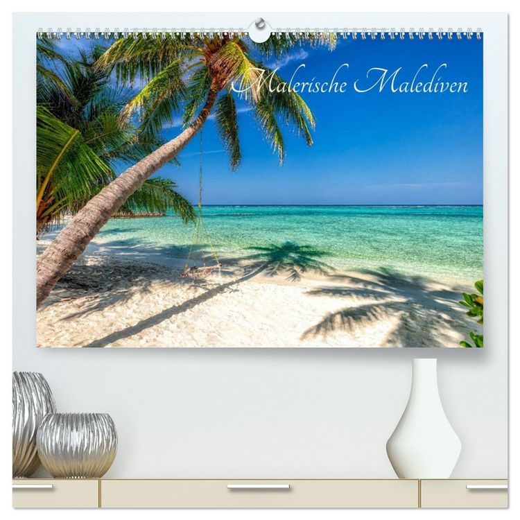 Produktbild: Malerische Malediven (hochwertiger Premium Wandkalender 2026 DIN A2 quer), Kunstdruck in Hochglanz