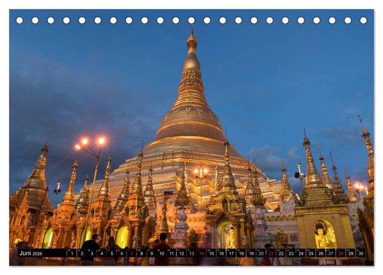 Produktbild: Myanmar - Burma (Tischkalender 2026 DIN A5 quer), CALVENDO Monatskalender