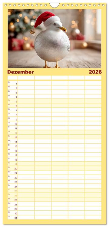 Produktbild: Familienplaner 2026 - M&ouml;wen on Tour mit 5 Spalten (Wandkalender, 21 x 45 cm) CALVENDO