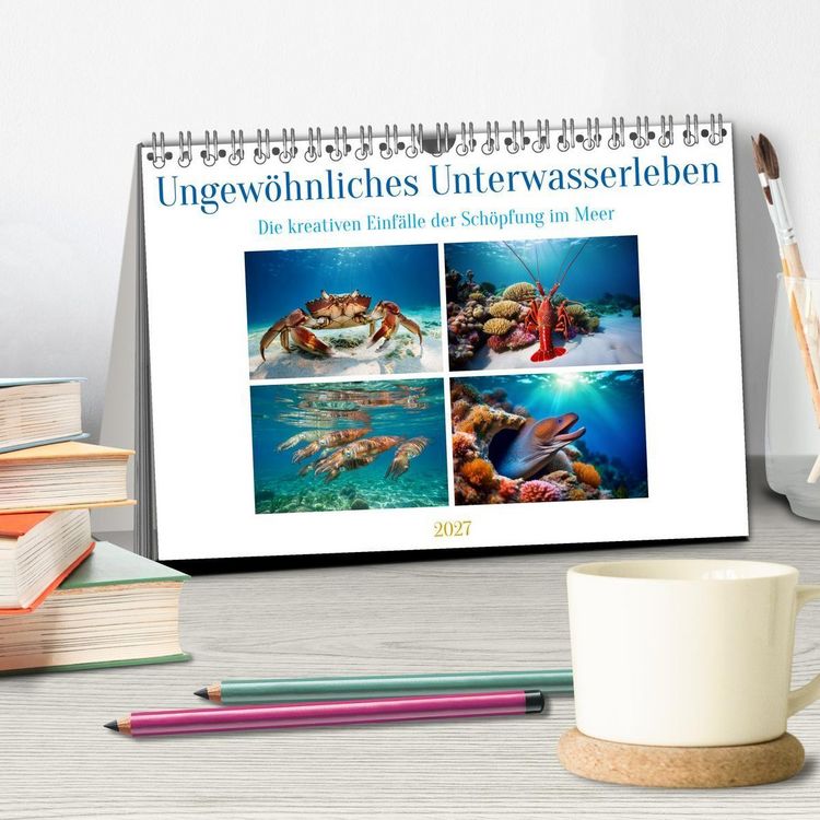 Produktbild: Ungew&ouml;hnliches Unterwasserleben (Tischkalender 2027 DIN A5 quer), CALVENDO Monatskalender