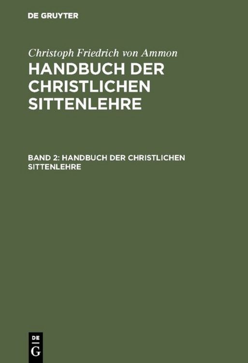 Produktbild: Handbuch der christlichen Sittenlehre. Band 2