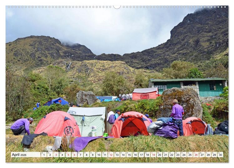 Produktbild: Inka Trail und Machu Picchu, Trekking zur ber&uuml;hmten Inkastadt (Wandkalender 2026 DIN A2 quer), CALVENDO Monatskalender