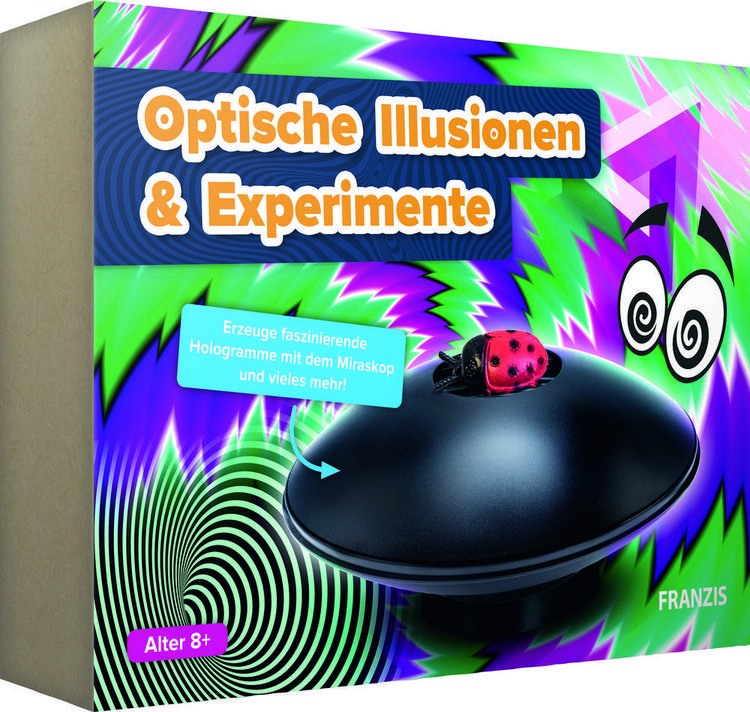 Produktbild: FRANZIS 67230 - Optische Illusionen und Experimente - Erzeuge faszinierende Hologramme mit dem Miraskop und vieles mehr! F&uuml;r Kinder ab 8 Jahren