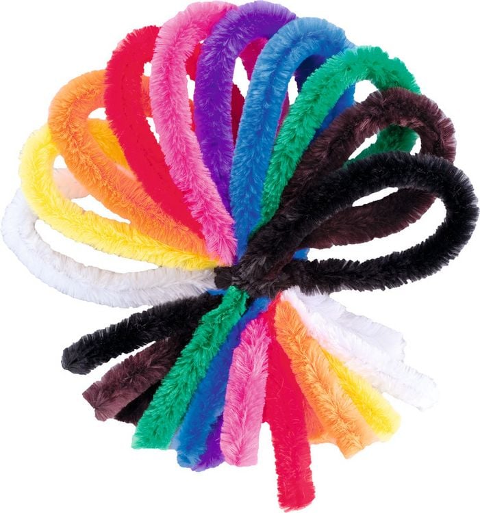 Produktbild: Folia  Chenilledraht, 50cm lang,  8mm, 10 St&uuml;ck, farbig sortiert