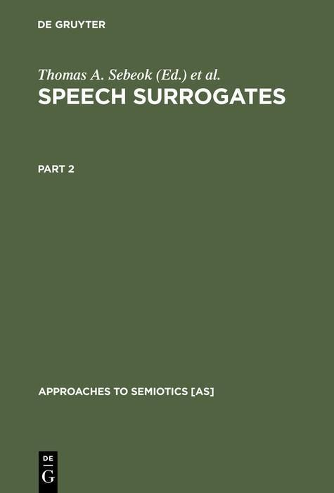 Produktbild: Speech Surrogates. Part 2