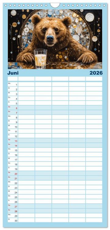 Produktbild: Familienplaner 2026 - N&auml;chtliche Traumwelten mit 5 Spalten (Wandkalender, 21 x 45 cm) CALVENDO