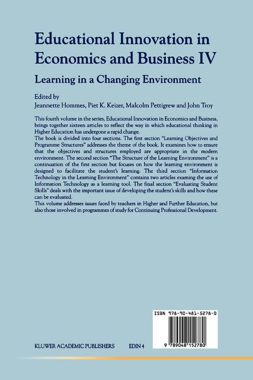 Produktbild: Educational Innovation in Economics and Business IV