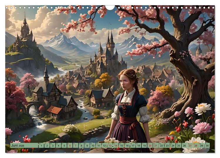 Produktbild: Mittelalterliche St&auml;dte und Burgen (Wandkalender 2026 DIN A3 quer), CALVENDO Monatskalender