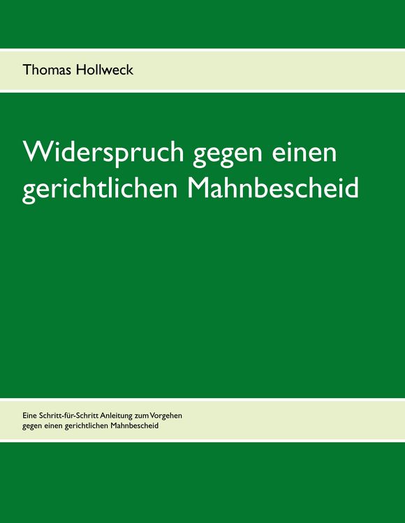Produktbild: Widerspruch gegen einen gerichtlichen Mahnbescheid