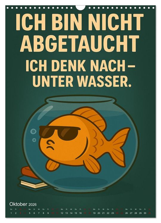 Produktbild: Tierisch eigenwillig - Weil normal langweilig w&auml;re (Wandkalender 2026 DIN A3 hoch), CALVENDO Monatskalender