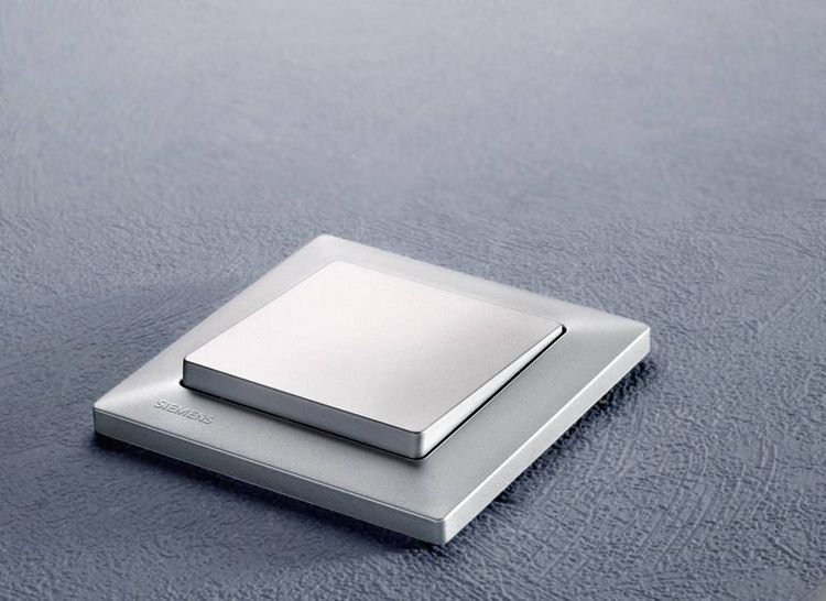 Produktbild: Siemens Schalterprogramm Abdeckung Wechselschalter, Ausschalter, Kreuzschalter Aluminium (Metallic) 5TG6241 1 St.