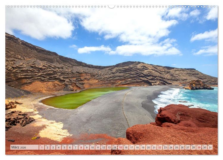 Produktbild: Urlaubsparadies Lanzarote (hochwertiger Premium Wandkalender 2026 DIN A2 quer), Kunstdruck in Hochglanz