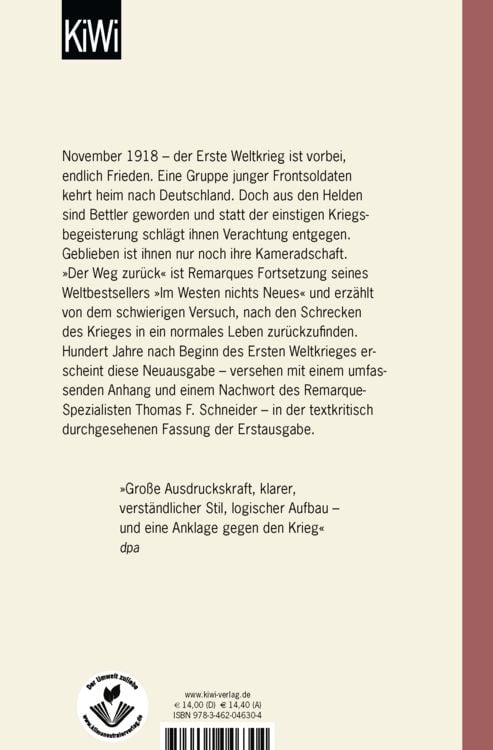 Produktbild: Der Weg zur&uuml;ck