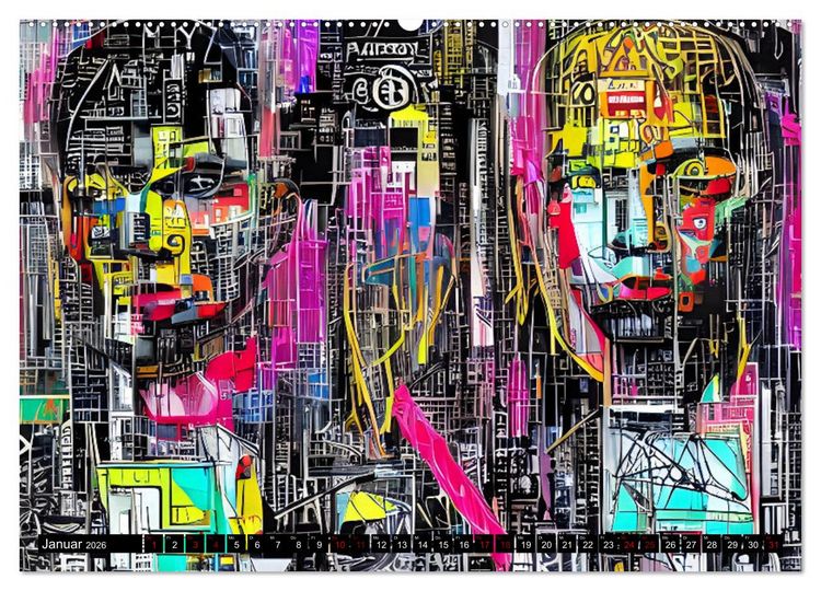 Produktbild: Abstrakt color Art (hochwertiger Premium Wandkalender 2026 DIN A2 quer), Kunstdruck in Hochglanz