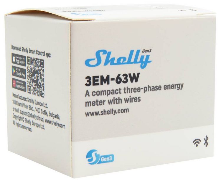 Produktbild: Shelly 3EM-63W Gen3 Stromz&auml;hler