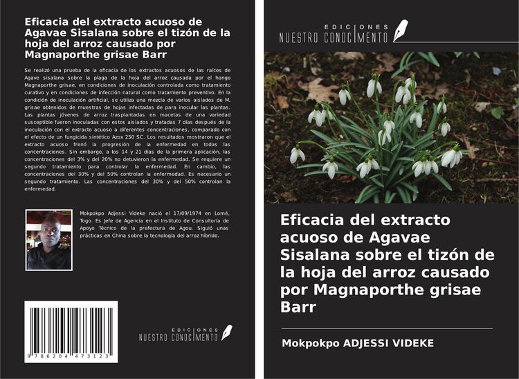 Produktbild: Eficacia del extracto acuoso de Agavae Sisalana sobre el tiz&oacute;n de la hoja del arroz causado por Magnaporthe grisae Barr