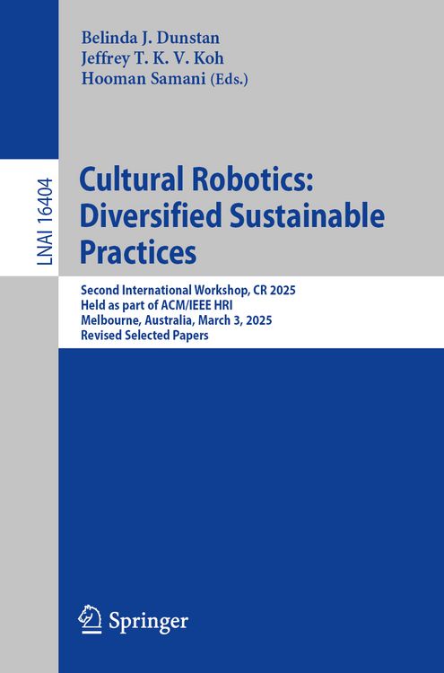 Produktbild: Cultural Robotics: Diversified Sustainable Practices