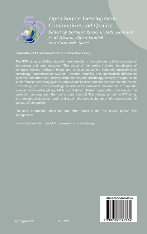 Produktbild: Open Source Development, Communities and Quality