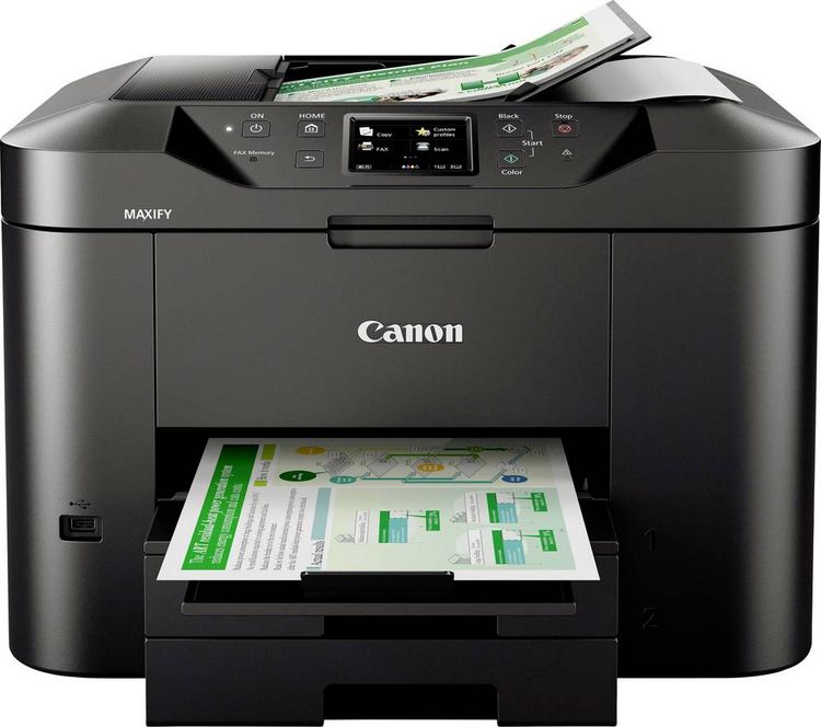 Produktbild: Canon MAXIFY MB2750 4 ipm b/n 15.5 ipm col Multifunktionsdrucker Tintenstrahl Farbe A4 LAN, WLAN, Duplex, ADF