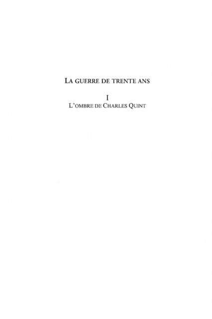 Produktbild: Guerre de trente ans t. 1