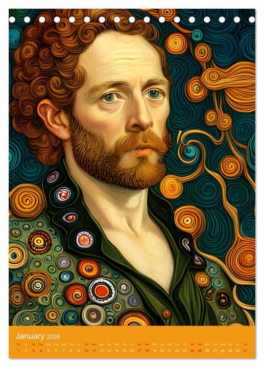 Produktbild: A Fusion of Masters (Desk Calendar 2026 DIN A5 portrait), CALVENDO 12 Month DeskCalendar