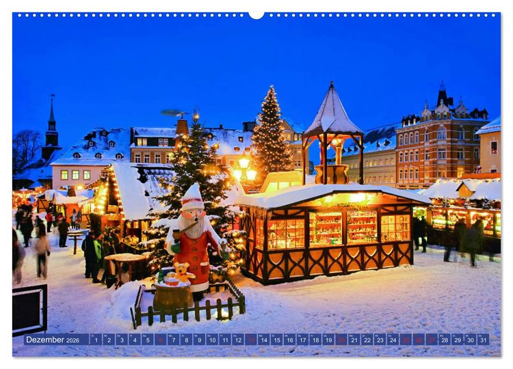 Produktbild: Erzgebirge - Reiches kulturelles Erbe und erholsame Natur (Wandkalender 2026 DIN A2 quer), CALVENDO Monatskalender