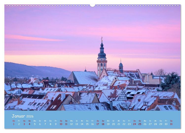 Produktbild: Durlach, das Stadtbild in 12 Impressionen (hochwertiger Premium Wandkalender 2026 DIN A2 quer), Kunstdruck in Hochglanz
