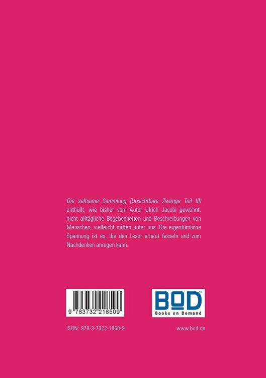Produktbild: Die seltsame Sammlung und andere Kurzgeschichten