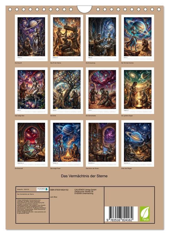 Produktbild: Das Verm&auml;chtnis der Sterne (Wandkalender 2027 DIN A4 hoch), CALVENDO Monatskalender