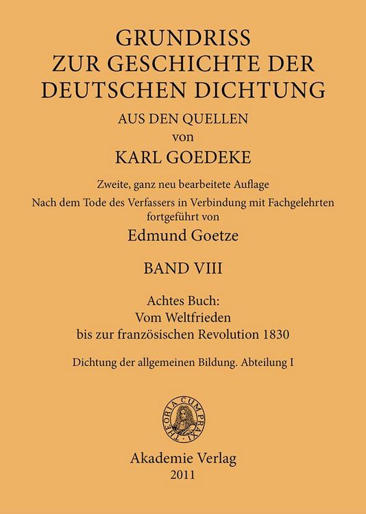 Produktbild: Achtes Buch: Vom Weltfrieden bis zur franz&ouml;sischen Revolution 1830