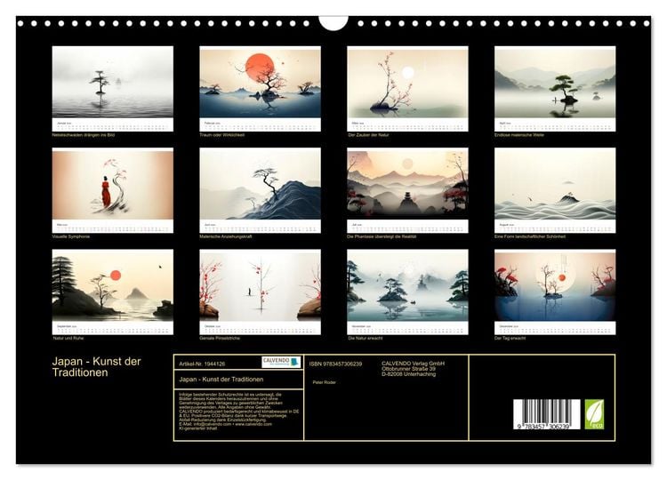 Produktbild: Japan - Kunst der Traditionen (Wandkalender 2026 DIN A3 quer), CALVENDO Monatskalender