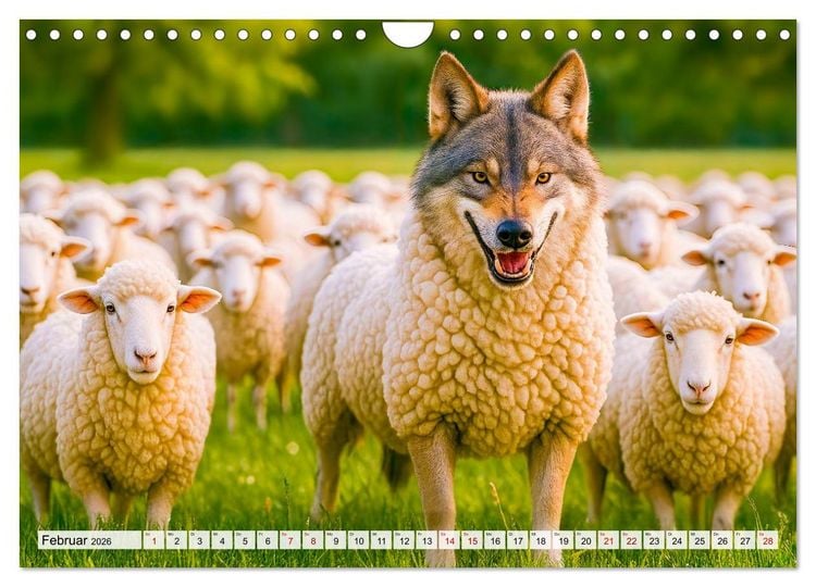 Produktbild: Tierische Redewendungen - Ein Kalender voller Spr&uuml;che und Sprachbilder (Wandkalender 2026 DIN A4 quer), CALVENDO Monatskalender