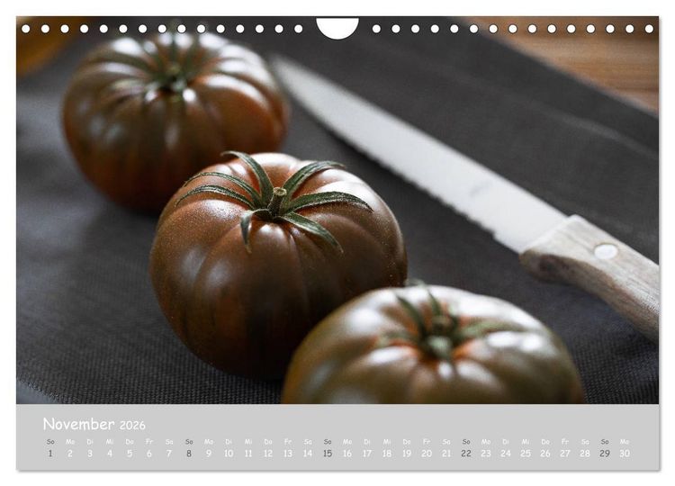 Produktbild: authentic FOOD art Obst und Gem&uuml;se (Wandkalender 2026 DIN A4 quer), CALVENDO Monatskalender