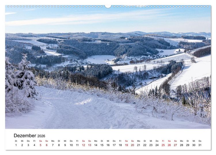 Produktbild: Westfeld-Ohlenbach im Wechsel der Jahreszeiten (hochwertiger Premium Wandkalender 2026 DIN A2 quer), Kunstdruck in Hochglanz