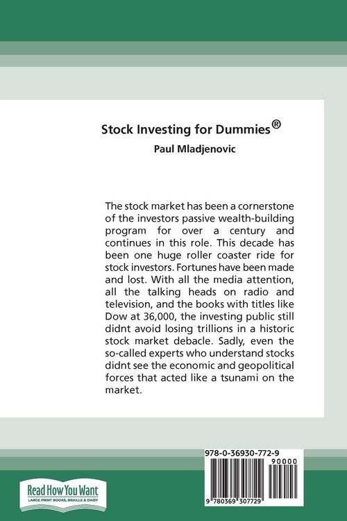 Produktbild: Stock Investing for Dummies&reg; (16pt Large Print Edition)