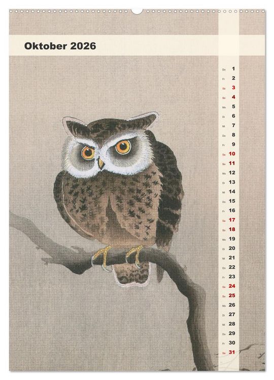 Produktbild: Ohara Koson - Gefiederte Sch&ouml;nheiten (Wandkalender 2026 DIN A2 hoch), CALVENDO Monatskalender