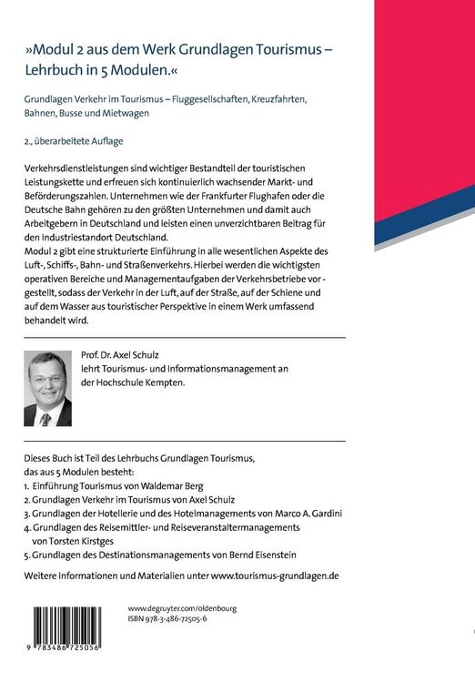 Produktbild: Grundlagen Verkehr im Tourismus